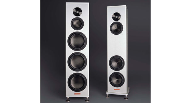 Enceintes colonnes Magico A3 blanches - Vue de trois-quart