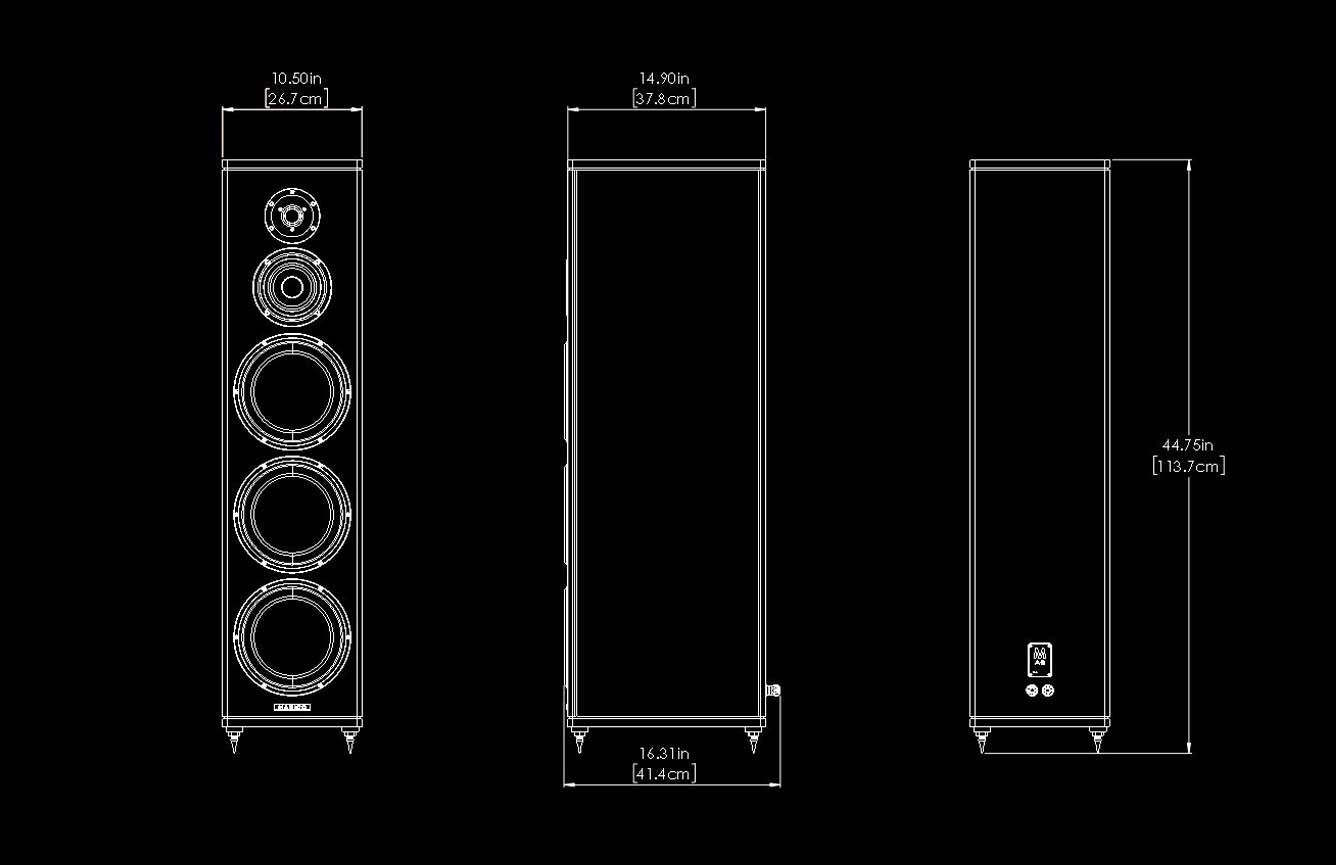 Haut-parleur A5 Magico - Schéma avec dimensions