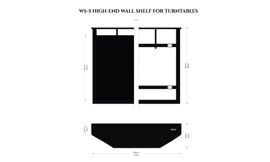 SOLIDSTEEL WS-5 – MEUBLE HIFI MURAL POUR PLATINE VINYLE