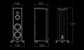 Enceintes colonnes Magico S3-Schéma illustrant 3 faces avec les dimensions.