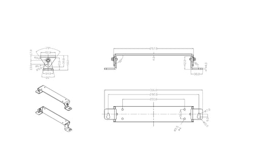 SUPPORT MURAL RÉGLABLE POUR ENCEINTE PREMIUM CENTER SMALL / ACE CENTER WIRELESS / ACE CENTER PIEGA / UNIVERSAL WALL BRACKET