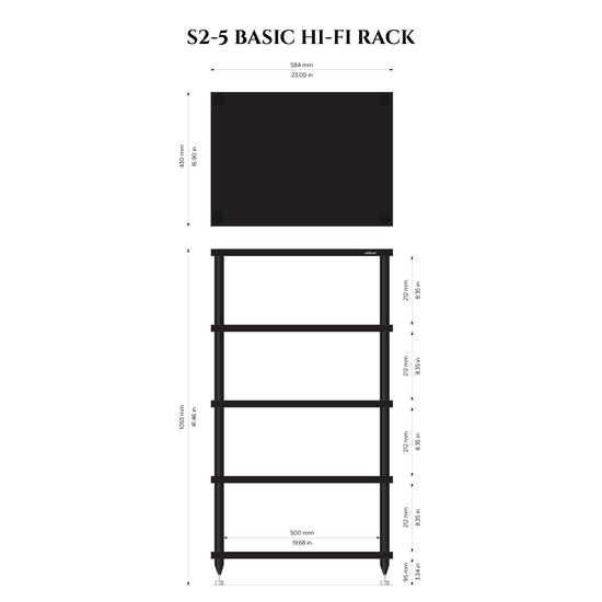 SOLIDSTEEL S2-5 – MEUBLE HI-FI 5 NIVEAUX