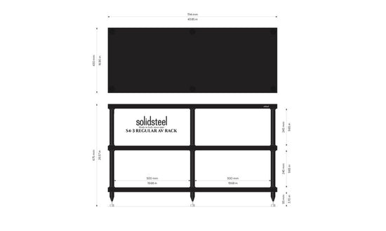 SOLIDSTEEL S4-3 – MEUBLE HIFI 3 NIVEAUX