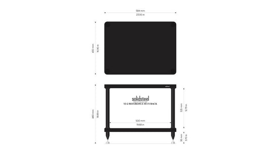 SOLIDSTEEL MEUBLE HIFI S3-2 / 2 ÉTAGÈRES