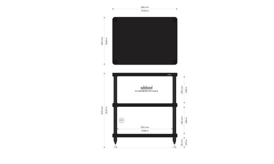 SOLIDSTEEL MEUBLE HIFI S3-3 / 3 ÉTAGÈRES