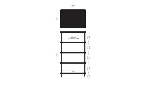 SOLIDSTEEL MEUBLE HIFI S3-5 / 5 ÉTAGÈRES