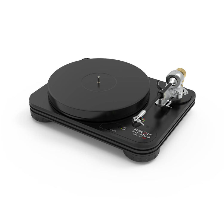 Platine vinyle Acoustic Signature Maximus Neo – vue de détail du plateau et bras de lecture