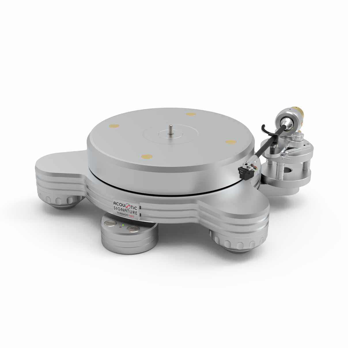 Platine vinyle Acoustic Signature Tornado Neo vue de face – châssis multicouche 64 mm et plateau aluminium 10,3 kg