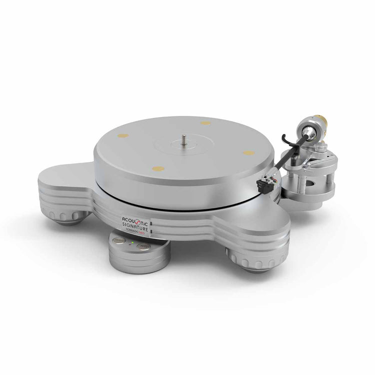 Platine vinyle Acoustic Signature Tornado Neo vue de face – châssis multicouche 64 mm et plateau aluminium 10,3 kg