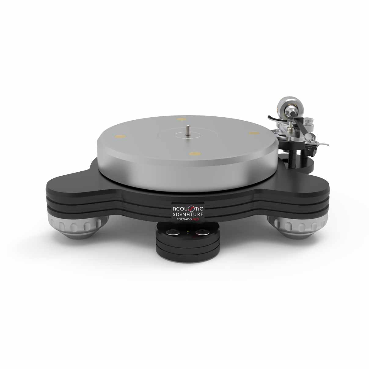 Platine vinyle Acoustic Signature Tornado Neo vue de trois-quarts – finition haut de gamme fabriquée en Allemagne