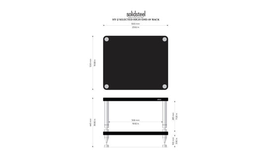 SOLIDSTEEL HY-2 – MEUBLE HIFI 2 NIVEAUX