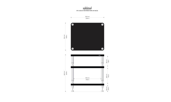 SOLIDSTEEL HY-3 – MEUBLE HIFI 3 NIVEAUX
